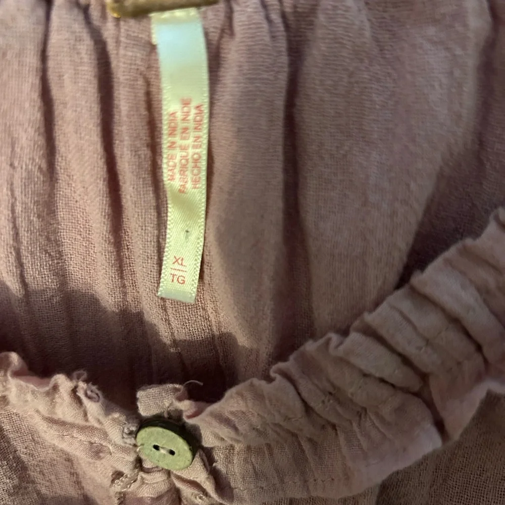 Free People Pink Ruffled Blouse - Picture 6 of 6